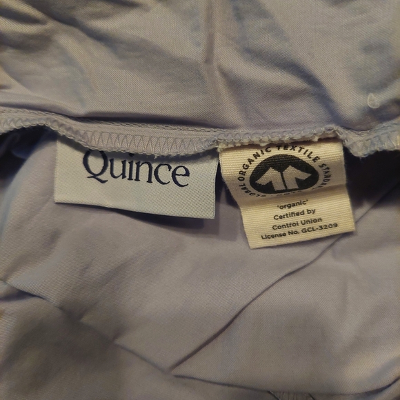 NWOT! Quince 100% Organic Sateen Blue Cotton Duvet Cover ! Sz. Queen (621) - Picture 7 of 9
